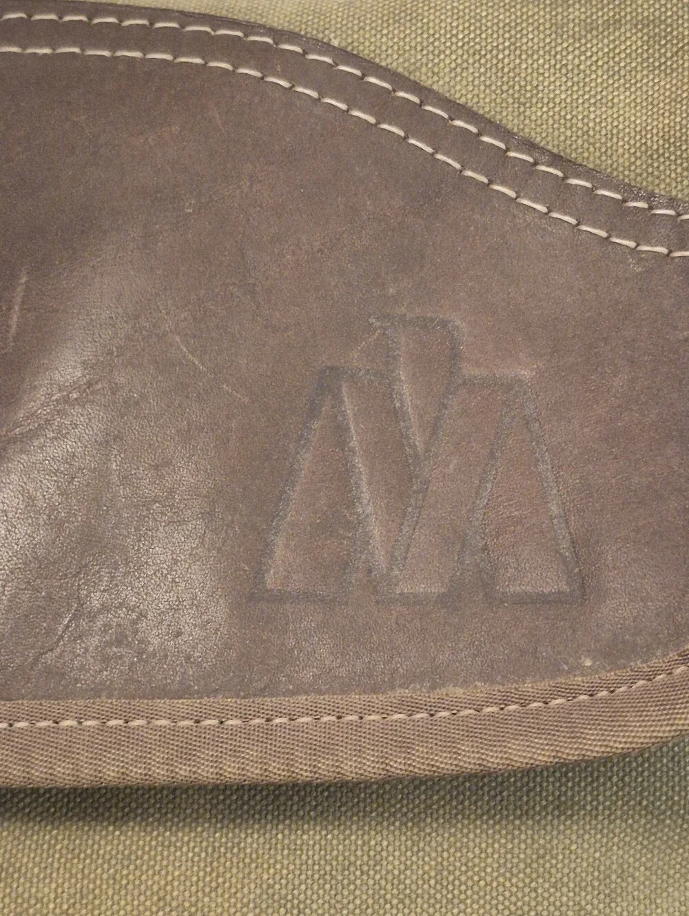 Vintage Orvis Canvas and Leather Messenger Bag, Green And Brown